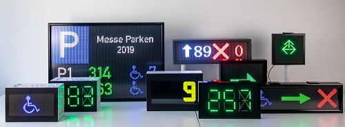 Matrix-LED Display from MSR-Traffic for intelligent indoor parking guidance systems